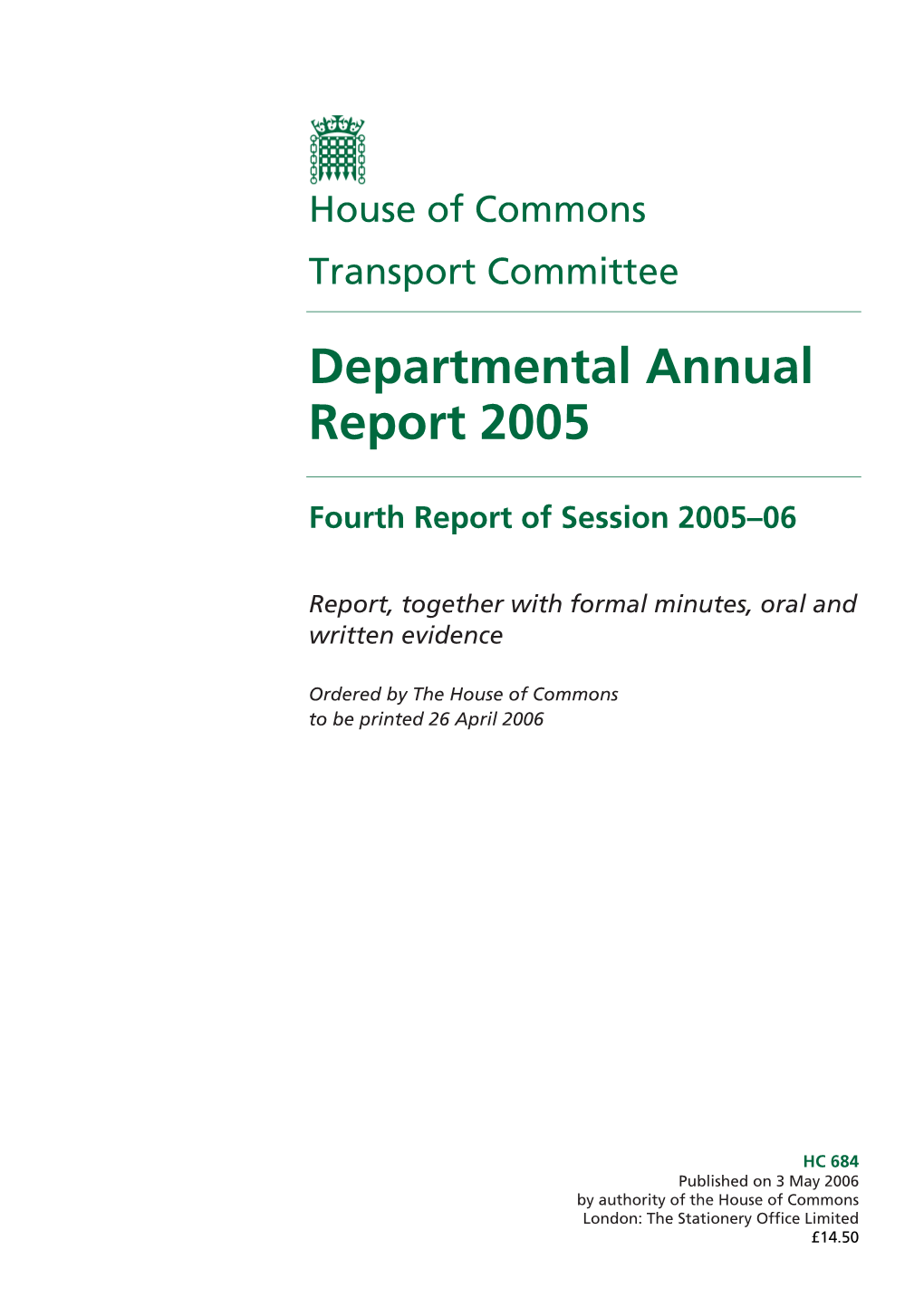 Departmental Annual Report 2005