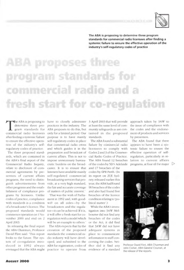 The ABA Is Proposing to Determine Three Program Standards For