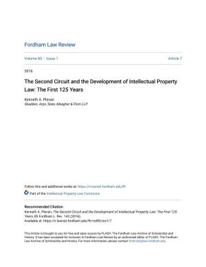The Second Circuit and the Development of Intellectual Property Law: the First 125 Years