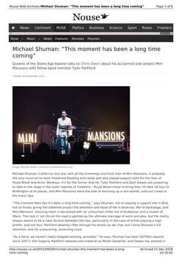 Michael Shuman: “This Moment Has Been a Long Time Coming” | Nouse