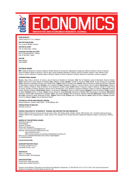 Innovative and Economics Reserch Journal