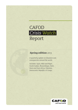 CAFOD Crisis Watch Report