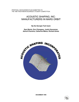 Acoustic Shaping, Inc: Manufacturers in Mars Orbit