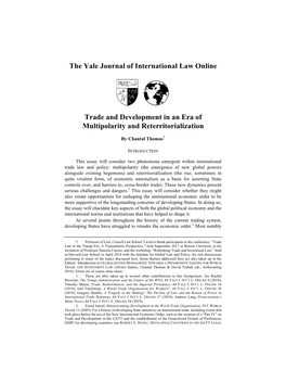 Trade and Development in an Era of Multipolarity and Reterritorialization