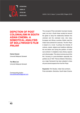 A Semiotical Analysis of Bollywood's Film Pinjar