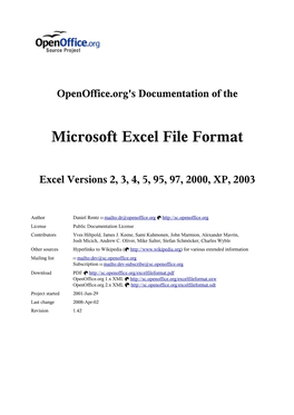 The Microsoft Excel File Format"