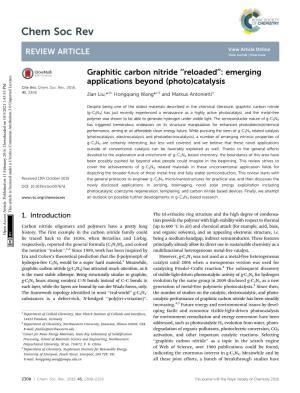 Graphitic Carbon Nitride &#X201c
