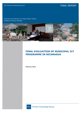 Final Report Final Evaluation of Municipal Ict Programme