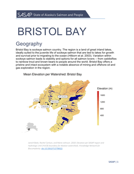 BRISTOL BAY Geography Bristol Bay Is Sockeye Salmon Country