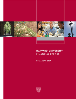 Harvard University Financial Report Fiscal Year 2007