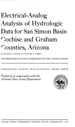 Electrical-Analog Analysis of Hydrologic Data for San Simon Basin Cochise and Graham Counties, Arizona