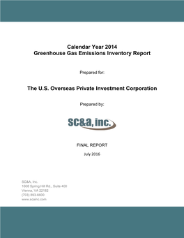 2014 Emissions Inventory Report