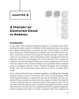 A History of Computer Crime in America