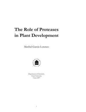 The Role of Proteases in Plant Development
