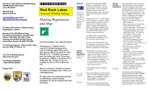 Hunting Regulations and Map Red Rock Lakes