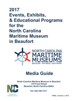 2017 Events, Exhibits, & Educational Programs for the North Carolina