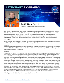 Terry W. Virts, Jr
