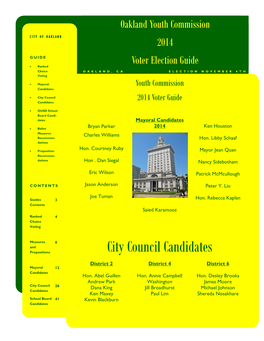 City Council Candidates
