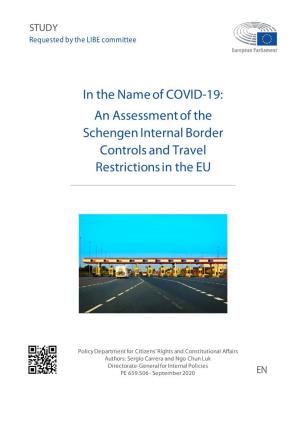 In the Name of COVID-19: Schengen Internal Border Controls and Travel Restrictions in the EU