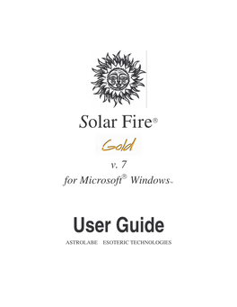 User Guide ASTROLABE ESOTERIC TECHNOLOGIES Before You Open the Disk Package