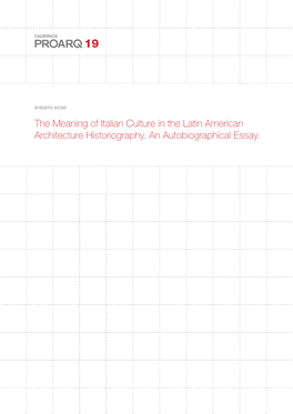 The Meaning of Italian Culture in the Latin American Architecture Historiography