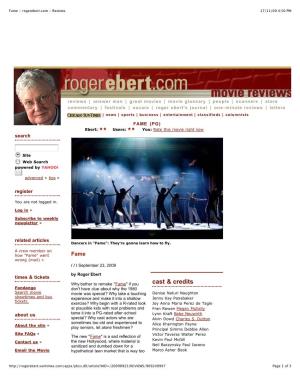 Fame :: Rogerebert.Com :: Reviews 17/11/09 4:50 PM