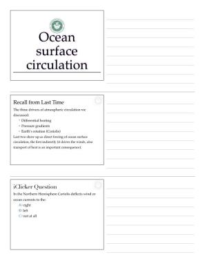 Ocean Surface Circulation