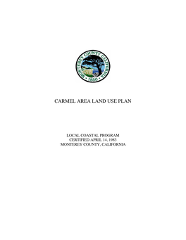 Carmel Area Land Use Plan