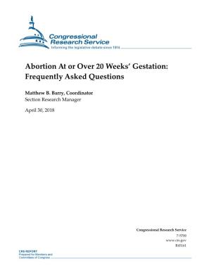 Abortion at Or Over 20 Weeks' Gestation