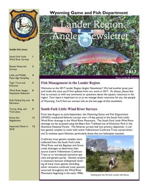 Lander Region Angler Newsletter