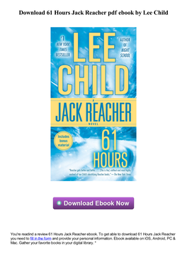 Download 61 Hours Jack Reacher Pdf Ebook by Lee Child