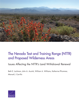 NTTR) and Proposed Wilderness Areas