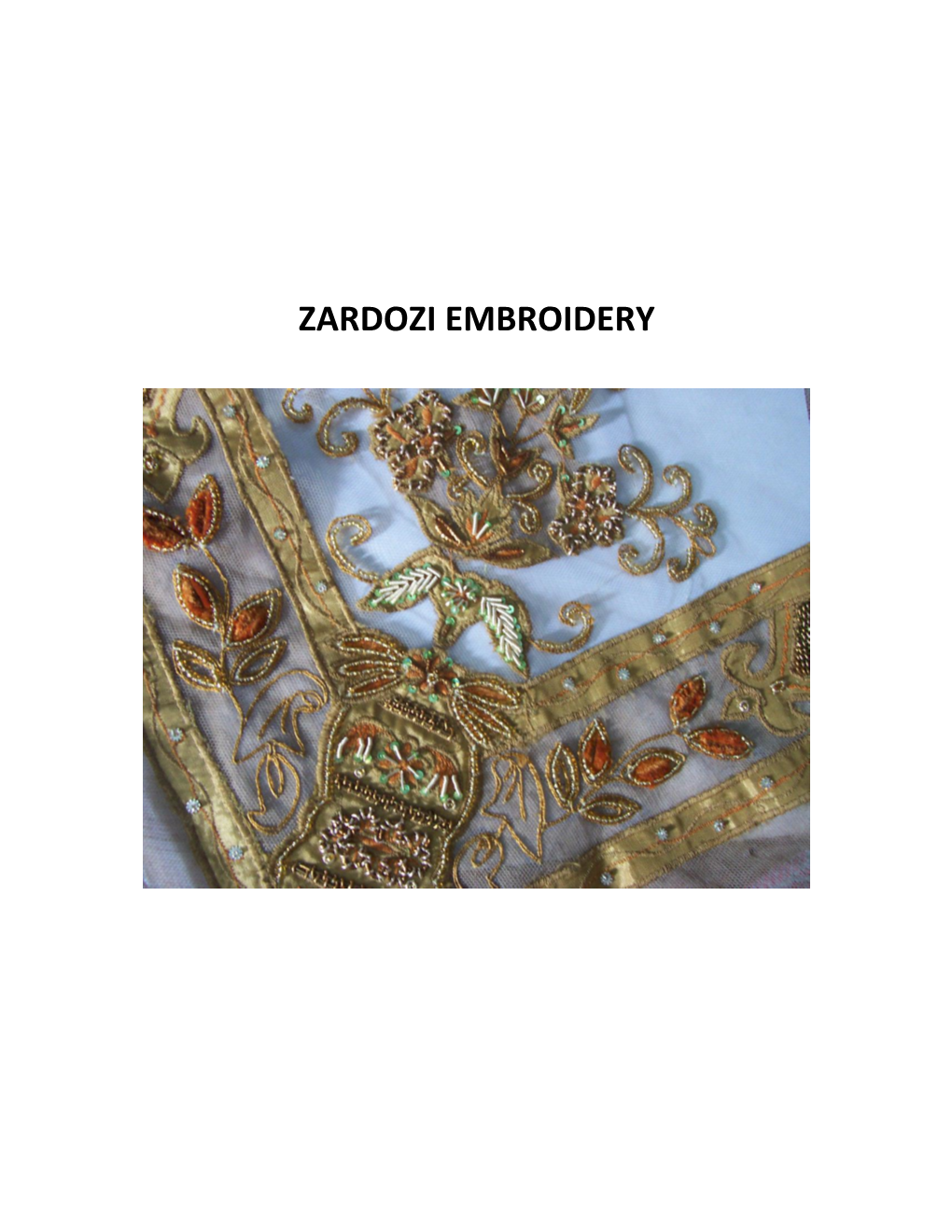 Zardozi Embroidery