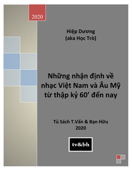 Nhạc Việt Nam Và Âu Mỹ Từ Thập Kỷ 60’ Đến Nay