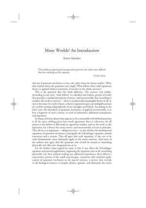 Many Worlds? an Introduction