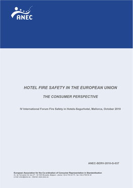 Hotel Fire Safety in the European Union