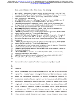 A Review of Non-Invasive DNA Sampling M