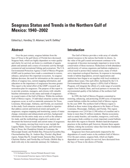 Seagrass Status and Trends in the Northern Gulf of Mexico: 1940–2002