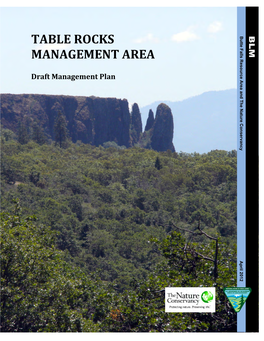 Table Rocks Management Area Draft Management Plan