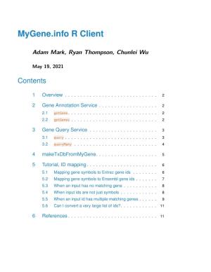 Mygene.Info R Client