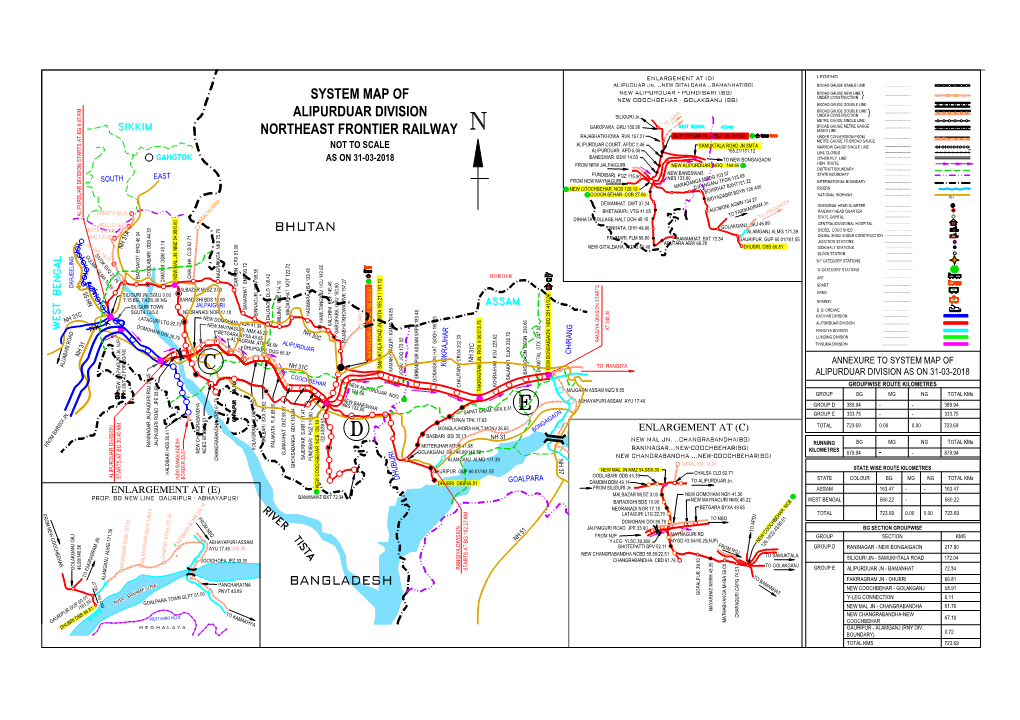 System Map of Alipurduar Division Northeast Frontier