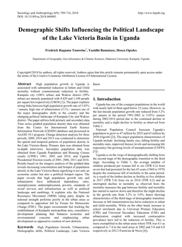 Demographic Shifts Influencing the Political Landscape of the Lake Victoria Basin in Uganda