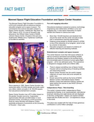 Manned Space Flight Education Foundation and Space Center Houston