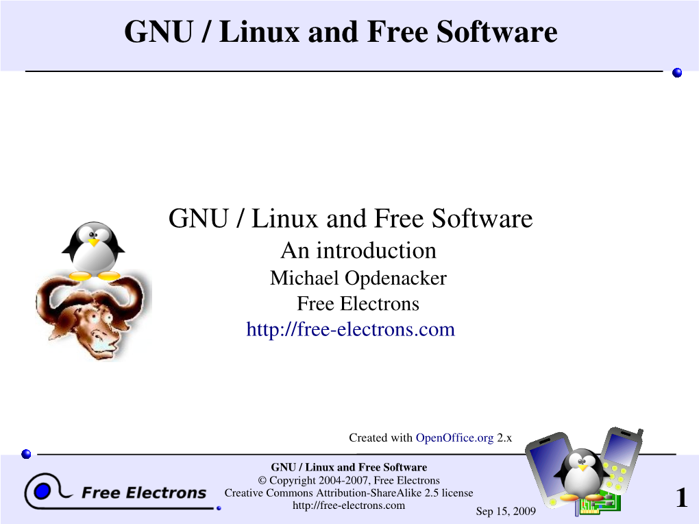 GNU / Linux and Free Software