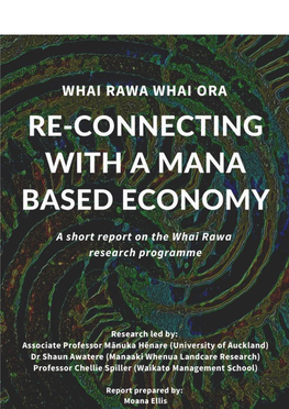 Linking with Māori and Tribal Economies Founded Upon a Unified Socio-Spiritual-Ecology Framework