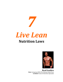 7 Live Lean Nutrition Laws Brad Gouthro