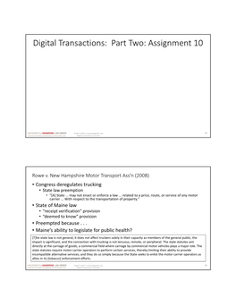 Digital Transactions: Part Two: Assignment 10