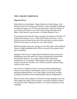 The Carlson Chronicle