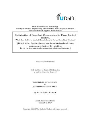 Optimisation of Propellant Consumption for Power Limited Rockets