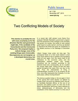Two Conflicting Models of Society